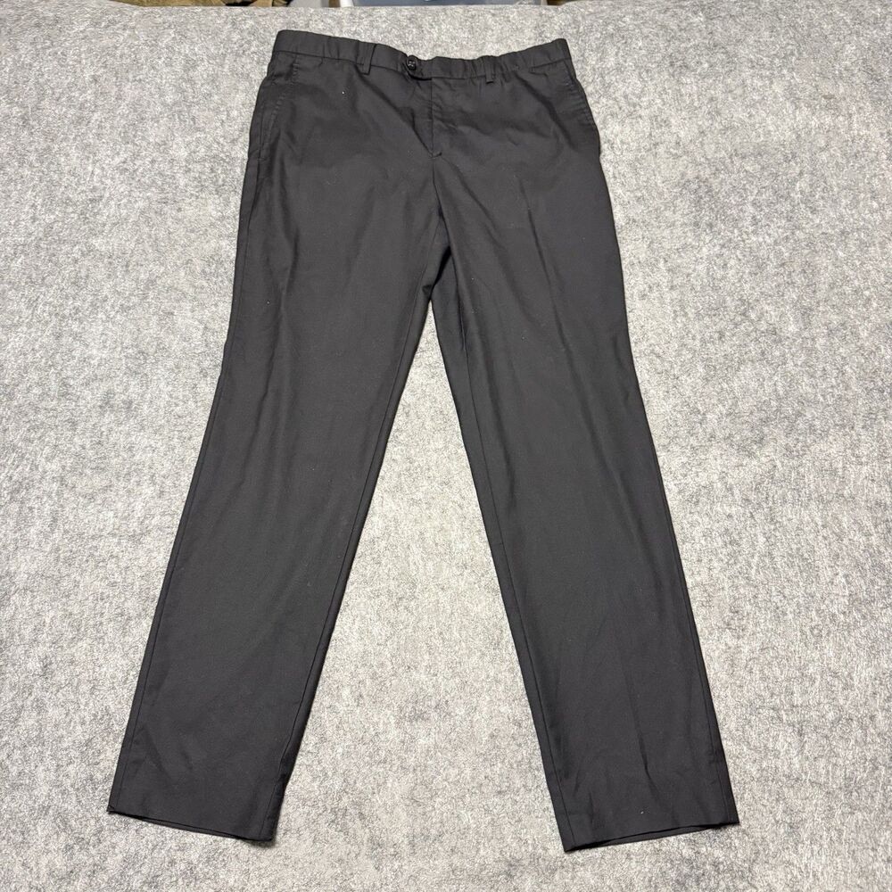 Etro Milano Black Wool Tailored Dress Trousers Slacks Made in Italy Size 54 34W